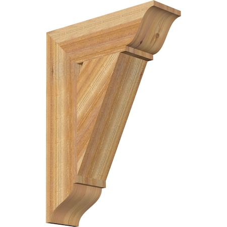 Ekena Millwork Traditional Traditional Rough Sawn Bracket, Western Red Cedar, 6"W x 20"D x 28"H BKT06X20X28TRA01RWR
